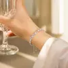 Pulsera de Circonita para Mujer, Joyería Metálica de Gama Alta de Nicho, Regalo Versátil para Novia o Mejor Amiga, Accesorio Único de Moda