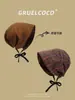 Gorro Dupla Face para Mulheres, Novo Chapéu Lenço Xadrez Retrô para Outono e Inverno, Chapéu Headwrap de Estilo Sofisticado, Chapéu Quente e Moderno para Clima Frio