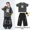Ropa Moderna para Niños de Street Dance Estilo Hip Hop Conjunto de Camuflaje para Niños Disfraces de Hip Hop Geniales y Atractivos para Niños y Niñas Performance de Baile Hip Hop de Moda