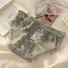 Calcinha de Seda Gelo Ultra Fina de Cintura Baixa Estilo Francês Luxo Leve Renda com Costura de Cetim Laço Roupas Íntimas Femininas para Mulheres