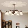 Lámpara de Araña de Sala de Estar Pastoral Americana Creativa Celebridad de Internet Lirio de los Valles Foco Lámpara Francesa Lámpara Retro Lámpara Medieval para Restaurante Dormitorio