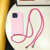 Funda de Teléfono con Cuerda Apple 16pro Más Vendida para iphone15 Gruesa Sencilla Funda de Teléfono con Cuerda Apple 11