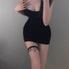 Estilo Garota Sexy Quente Multi-Camadas Strass Borla Corrente Anel de Coxa Diablo Punk Japonês Desejo Puro Pernas Decoração Anel de Perna