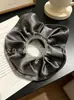 Venta Directa de Fábrica Scrunchie de Satén y Encaje Atmósfera Elegante Scrunchie Negro Goma para el Cabello Diadema Scrunchie