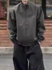 Chamarra tipo coach de estilo americano para hombre, cortavientos con cuello alto para primavera y otoño, color liso, retro, ropa de trabajo para exteriores, chamarra de aviador para hombre