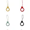Pingente de Lanyard de Urso para Celular Capa de Celular Desenho Animado Anel de Pendurar Lanyard de Chave Silicone Líquido Portátil Fivela de Anel Durável
