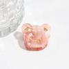 Horquilla pequeña de acetato con diseño de oso de dibujos animados de estilo coreano, horquilla con clip lateral de gato para niña dulce, horquilla rota que combina con todo, pinza para flequillo