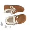Sapatos Peludos para Mulheres, Inverno Plush Quente Estilo Birkenstock Slip-On Sola Macia Antiderrapante Mocassins, Tendência Fashion Sapatos de Algodão Peludos