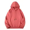Sudadera con capucha forrada de forro polar de 380 g, estilo otoño e invierno, casual, cálida, versátil, color liso, jersey grueso para hombre