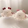 Sombrero de Princesa Floral Delgado para Bebé de Primavera/Otoño, Sombrero de Sol Puro Algodón para Bebé, Sombrero de Pescador con Protección Solar para Bebé Niña