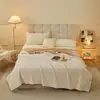 Manta de punto gofre de leche de grado A, adecuada para siestas, como funda de sofá, chal de oficina o como manta pequeña para usar en la cama
