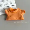 Camiseta de color liso, ropa para muñecos de 10 cm de peluche, ropa de manga corta de 14 cm. Venta al por mayor de ropa para colgantes y muñecos de Palm Dog