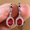 Brincos de Safira Real de Nova Simulação Transfronteiriços Simples Moda Argola de Orelha Luxo Brincos de Hemoglobina de Pombo para Mulheres