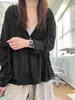 Moletom com Capuz e Zíper Duplo Estilo Coreano para Mulheres, Primavera/Outono, Solto, Emagrecedor, Amigo da Pele, Casual, Versátil, Jaqueta Cardigan Top
