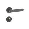 Cerradura de puerta silenciosa universal para el hogar, dormitorio, cerradura de puerta de madera, conjunto completo, cerradura magnética silenciosa, cerradura dividida de traje simple negra