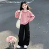 Traje para Niñas Estilo Primavera/Otoño 2026 Nueva Moda Ropa Infantil Ropa Deportiva para Niña Ropa de Primavera Conjunto de Dos Piezas para Niños