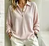 Transfronterizo europeo y americano 2026 Amazon Y2 nuevo top de punto liso cómodo y versátil con botones para mujer para el trabajo