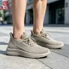 Comercio Exterior Al por Mayor Zapatos Deportivos Casuales para Hombre Flyknit Transpirables Primavera y Otoño Nuevo Estilo Zapatos de Tela Old Beijing Cómodos para Personas de Mediana Edad y Mayores En Stock