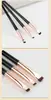 Set de 3 Pinceles Delineadores de Ojos con Forma de Hoja, Pincel Biselado para Cejas para Delineado de Precisión, Relleno y Definición
