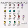Rinestones Rectangulares Octagonales Planos de Colores Brillantes de Moda Aleación de Base Dorada y Plateada Accesorios para Uñas Decoración 3D Dopamina