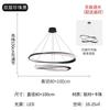 Lámpara de araña minimalista para sala de estar, estilo nórdico moderno, creativa, con anillo circular, luz de ambiente de lujo, diseño italiano, lámpara para dormitorio principal y comedor.