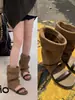 Zapatos para Mujer 2026 Primavera/Verano de Moda Tendencia Retro Botines Plisados Apilados Sandalias de Correa Única con Altura Oculta Estilo Nomad