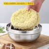 Tazón de acero inoxidable 304 engrosado de doble capa aislado anti-caídas con palillos, tazón de arroz para comedor, tazón de sopa, gran capacidad, tazón para fideos fríos