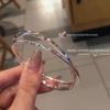 Pulseira de sino trevo de quatro folhas de anel duplo banhada a prata feminina jovem ins presente de alta qualidade para namorada pulseira atacado de fábrica