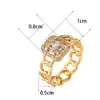 Anillo Trenzado Estilo Coreano para Mujer ins Diseño de Estilo Frío Sentido del Diseño Anillo para Dedo Índice de Moda Personalidad Elegante Anillo Abierto