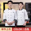 Conjunto de Ropa de Trabajo para Chef de Manga Larga Hotel Restaurante Cocina Trasera Hombres Mujeres Ropa de Chef Logo Personalizado Otoño Invierno