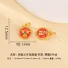 Pulseira Pingente Pequeno Tendência Estilo Chinês Prata 925 Banhada a Ouro Esmalte Tai Sui Ruyi Cadeado Cabaça Acessórios DIY