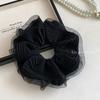 Anillo para el pelo de malla de doble capa estilo hada y femenino, tipo intestino grueso, Cuerda para el pelo de alta gama estilo bosque, Accesorios para el pelo elegantes y versátiles para mujer