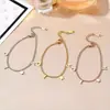 Pulseira de Liga de Metal com Letra Personalizada, Modelo Mais Vendido Transfronteiriço, Venda Direta do Fabricante Mais Vendido do Aliexpress Temu, Moderna e Simples