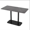Mesa de Comedor Rectangular Comercial de Pizarra, Mesa de Bar, Cafetería, Tienda de Té con Leche, Cafetería, Restaurante de Comida Rápida, Snack Bar
