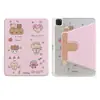 Funda para Tableta iPad 11/10ª Generación Oso Rosa Lunares con Soporte Giratorio, Portalápices Mini de Dibujos Animados Air