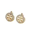 Aretes de clip redondos estilo europeo y americano con incrustaciones de diamantes, no requieren perforación, aretes de lujo de alta gama, estilo para el día a día, aretes que no se decoloran