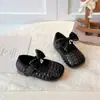 Zapatos de Cuero con Lazo para Niñas 2026 Nuevo Estilo Primavera y Otoño Moda para Niñas Suela Suave Estilo Princesa Mocasines sin Cordones