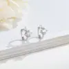 Pendientes de plata de ley S925 con circonita y perla, nuevo modelo 2026, diseño elegante y único, pendientes de botón para mujer