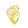 Anel de Opala Popular Transfronteiriço Nicho Estilo Frio Feminino Ouro 18K Alto Padrão Doce Cool Dedo Indicador Anel Ajustável