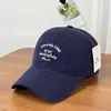 Gorra de Béisbol Casual Versátil con Letras Estilo Coreano para Mujer, Parte Superior Suave, Algodón Cómodo, Visera Solar a la Moda, Gorra de Pico Adelgazante