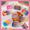 Laço de Cabelo Colorido Jelly Colorido Doce Japonês Elástico Elástico Caixa de Elástico Corda para Cabeça de Bebê Elástico Descartável