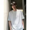 Nova camiseta de manga curta para homens, estilo coreano de verão, moderna, simples, top de meia-manga, estilo Hong Kong, camiseta de marca casual solta e moderna