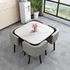Mesa de Jantar Dobrável para Uso Doméstico, Adequada para Apartamentos Pequenos, Mesa de Jantar para Uso Comercial, Conjunto de Mesa e Cadeiras para Reunião em Lojas e Mesa Redonda para Recepção