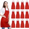Avental de propaganda simples e moderno, sem mangas, pescoço, poliéster, avental de trabalho, garçom, roupas, atacado, personalizado