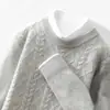 Nuevo Suéter de Lana 100% Pura Otoño e Invierno 2025 Suéter de Cuello Redondo para Hombre Suéter de Lana Tejido Básico Holgado de Negocios