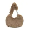 Bolso de Felpa de Gama Alta para Mujer 2025 Nuevo de Moda Versátil Bolso de Mano Bolso de Felpa para la Axila Bolso de Hombro Único Tipo Dumpling