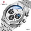 Reloj CHENXI reloj popular de TikTok reloj CHENXI para hombre multifunción Deportivo correa de acero impermeable calendario reloj de cuarzo