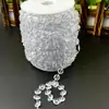 Cortina de cuentas acrílicas cortina de hilo para bodas guía de camino cadena anti-cristal decoración de techo de escenario de auditorio de bodas cortina de puerta DIY colgante