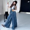Mono chaleco de rejilla estilo coreano con tirantes rojos para mujer primavera y verano 2025 nueva moda coreana traje casual