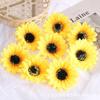 Cabezas de Flores de Girasol Artificiales, Girasoles de Seda, Materiales DIY, Flores Falsas con un Toque Realista de Alta Gama para Arreglo de Escenas y Decoración
